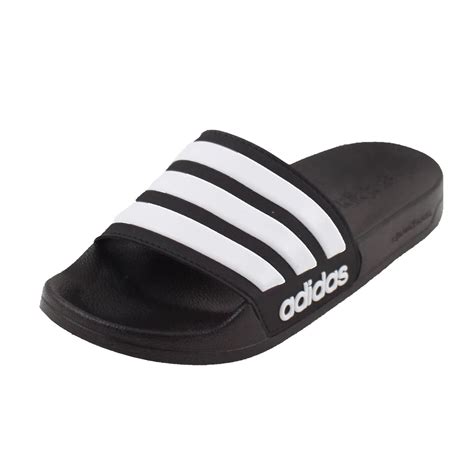 adidas badslippers dames zwart wit|Adidas adilette slippers.